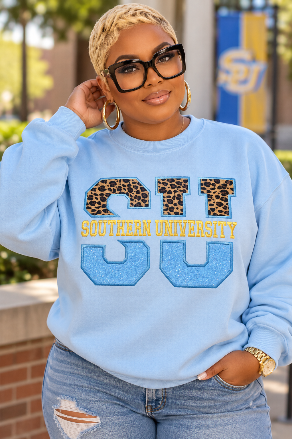 SU Embroidered Sweatshirt