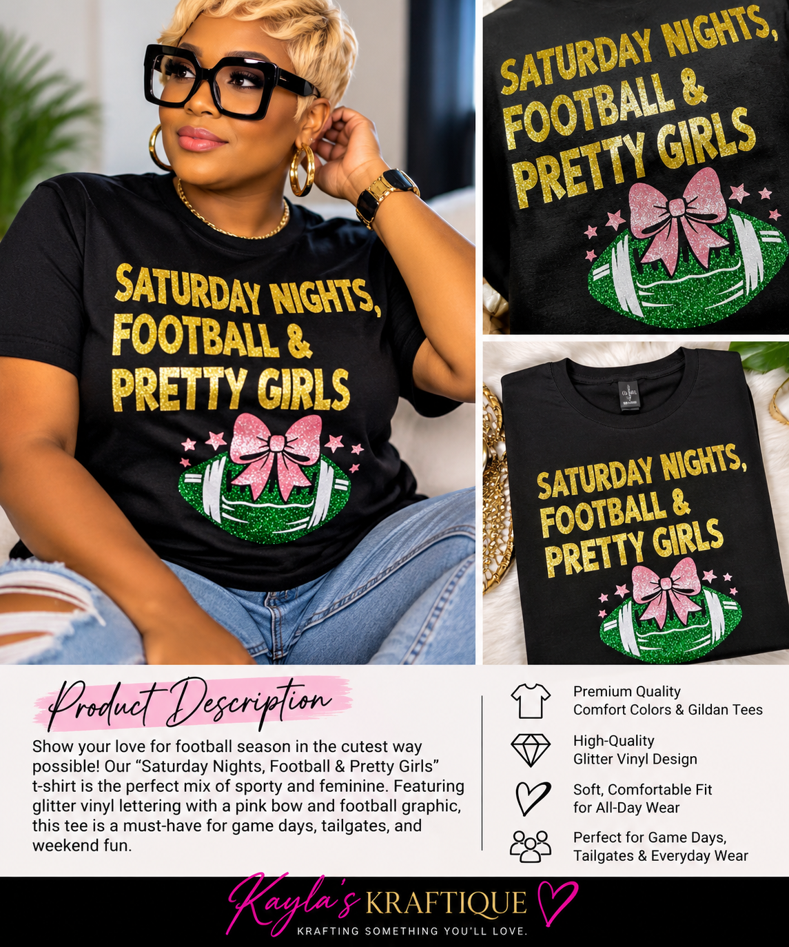 ๐ Saturday Nights, Football & Pretty Girls T-Shirt