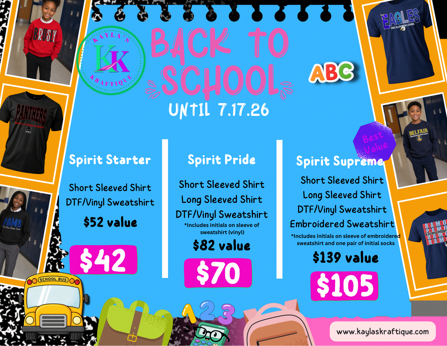 Back to School "Spirit Pride"