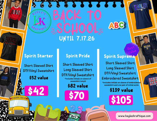 Back to School "Spirit Pride"