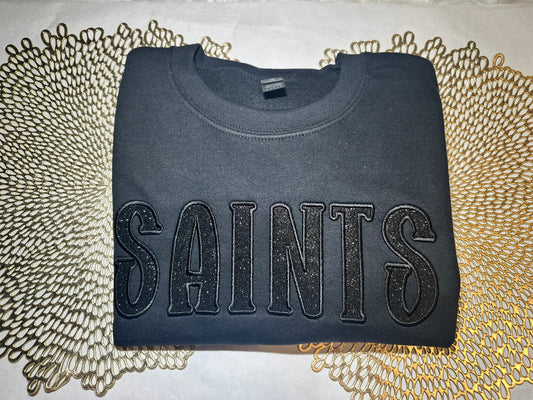 Saints Black Monochrome Sweatshirt